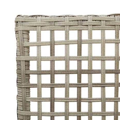 Tuinstoel 2 pcs Lichtgrijs 53 x 60 x 85cm poly rattan