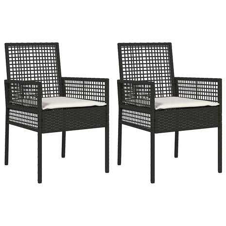 Tuinstoel 2 pcs Zwart 53 x 60 x 85cm poly rattan