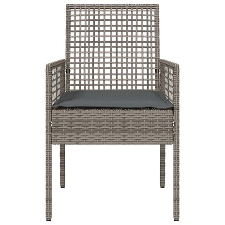 Tuinstoel 2 pcs Grijs 53 x 60 x 85cm poly rattan