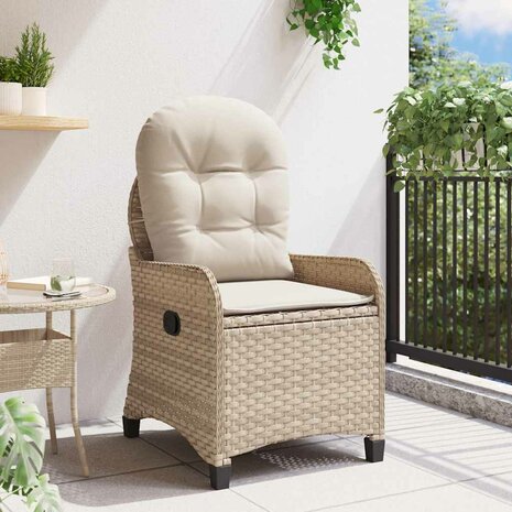 Ligstoel Beige 56 x 66 x 95cm poly rattan
