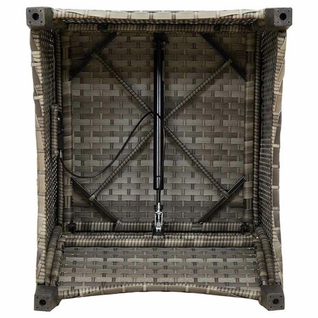 Ligstoel Grijs 56 x 66 x 95cm poly rattan