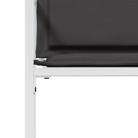 Tuinstoelen 4 st met kussens staal en textileen wit
