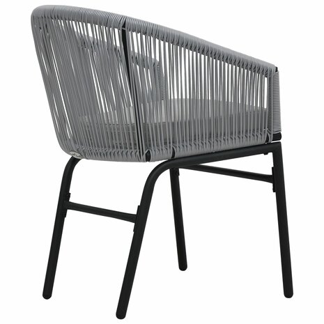 Tuinstoelen 2 st PE-rattan antracietkleurig