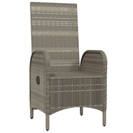 Tuinstoelen 2 st poly rattan grijs