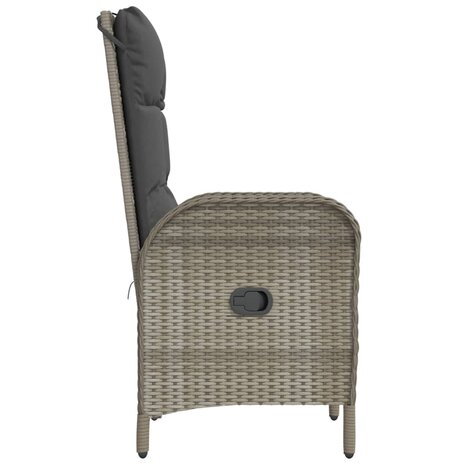 Tuinstoelen 2 st poly rattan grijs