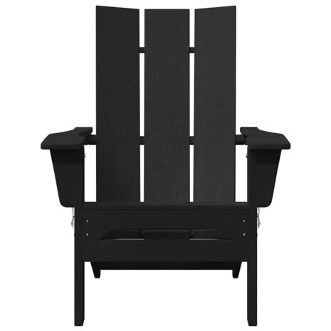 Vouw Adirondack Stoel Zwart 74.5 x 80.5 x 90cm Kunststof