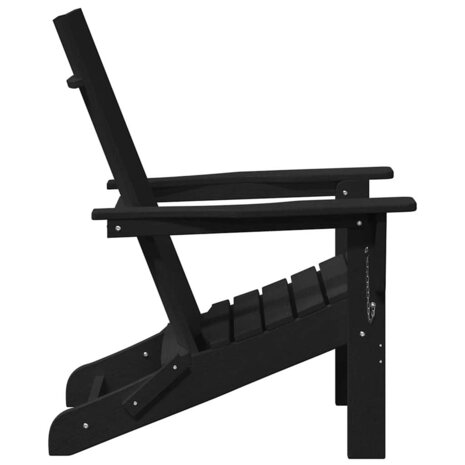 Vouw Adirondack Stoel Zwart 74.5 x 80.5 x 90cm Kunststof