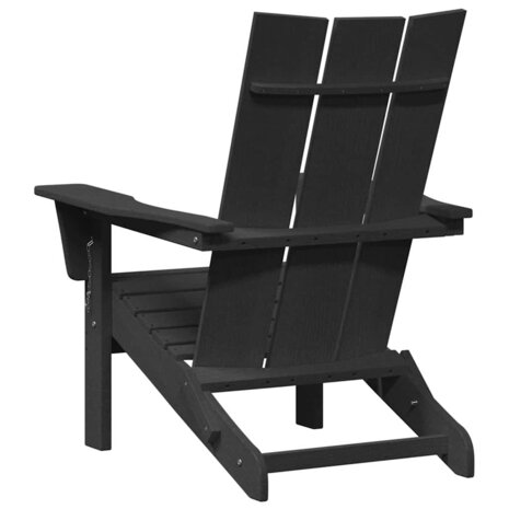 Vouw Adirondack Stoel Zwart 74.5 x 80.5 x 90cm Kunststof