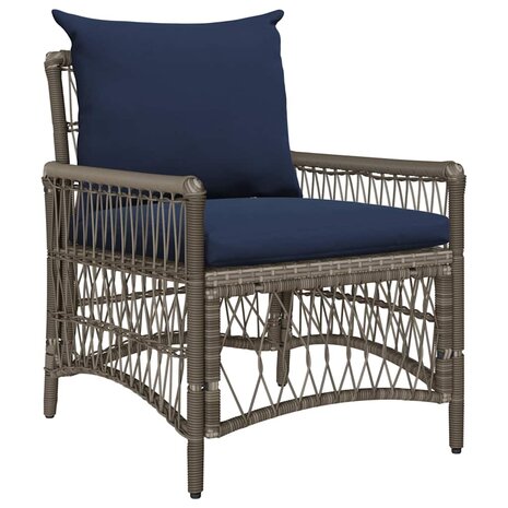 Tuinstoel Grijs 60 x 70 x 78cm poly rattan