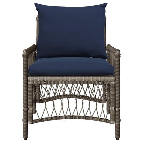 Tuinstoel Grijs 60 x 70 x 78cm poly rattan