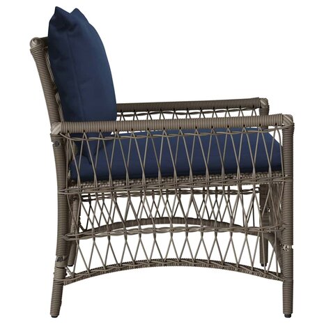 Tuinstoel Grijs 60 x 70 x 78cm poly rattan