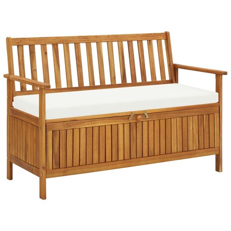 Tuinopslagbank 120x63x84 cm massief acaciahout