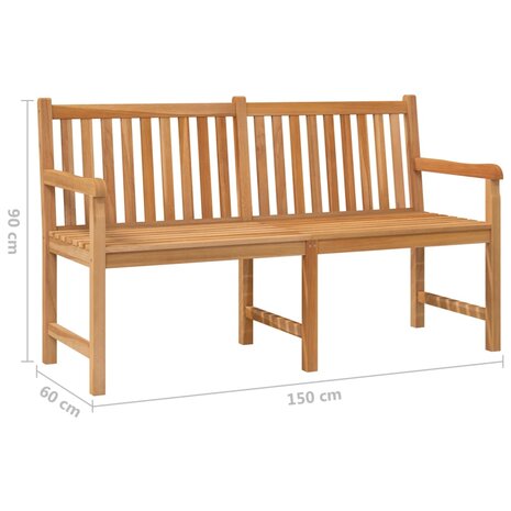 Tuinbank 150 cm massief teakhout