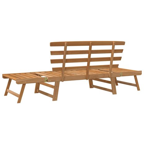 Tuinbank 2-in-1 190 cm massief acaciahout