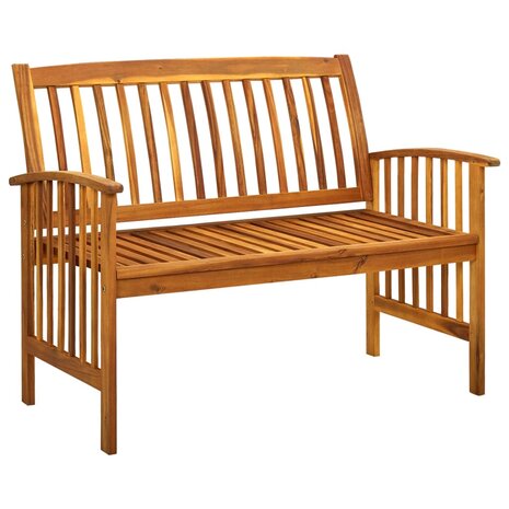 Tuinbank met kussen 119 cm massief acaciahout