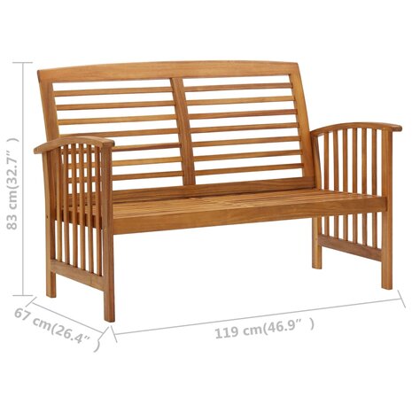 Tuinbank 119 cm massief acaciahout