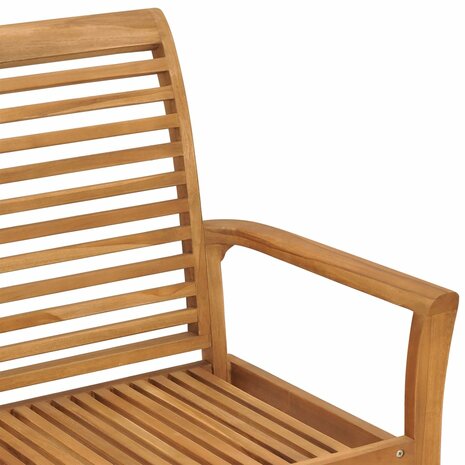Tuinbank met koningsblauw kussen 112 cm massief teakhout