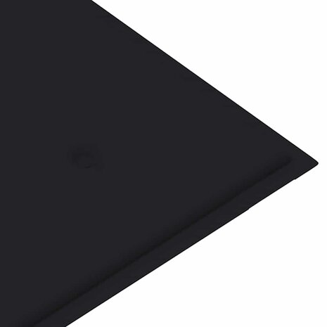 Tuinbank met zwart kussen 112 cm massief teakhout