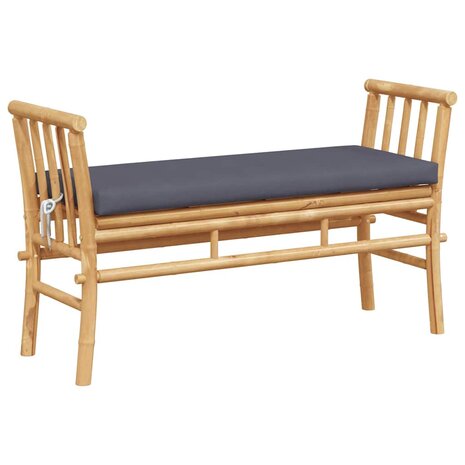 Tuinbank met kussen Bruin 110 x 38 x 65cm Bamboe