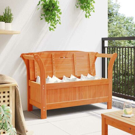 Tuinkast Bank Bruin 119 x 76 x 44cm Massief grenenhout