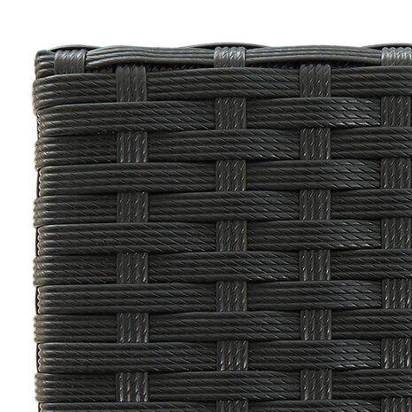 Barkrukken 4 st poly rattan zwart