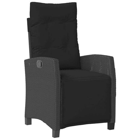 Tuin Eetset 7 pcs Zwart poly rattan