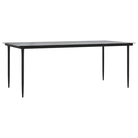 7-delige Tuinset met kussens poly rattan glas bruin