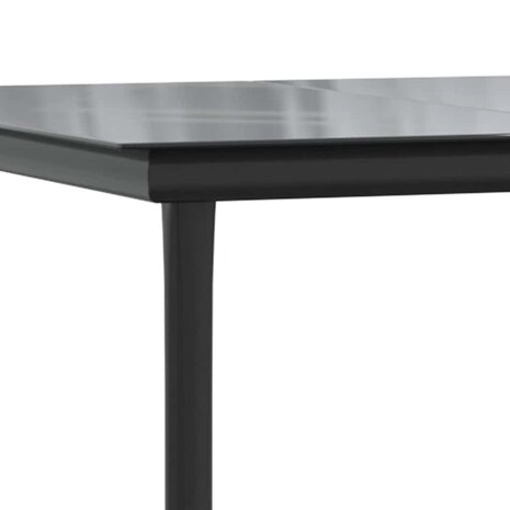 7-delige Tuinset met kussens poly rattan glas bruin