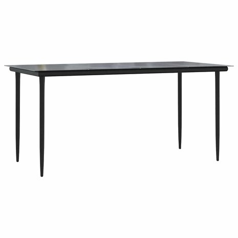 7-delige Tuinset met kussens poly rattan glas grijs