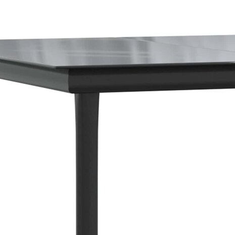 5-delige Tuinset met kussens poly rattan glas grijs