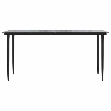7-delige Tuinset met kussens poly rattan glas bruin
