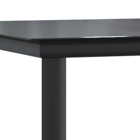 9-delige Tuinset met kussens poly rattan glas bruin