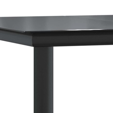 9-delige Tuinset met kussens poly rattan glas bruin