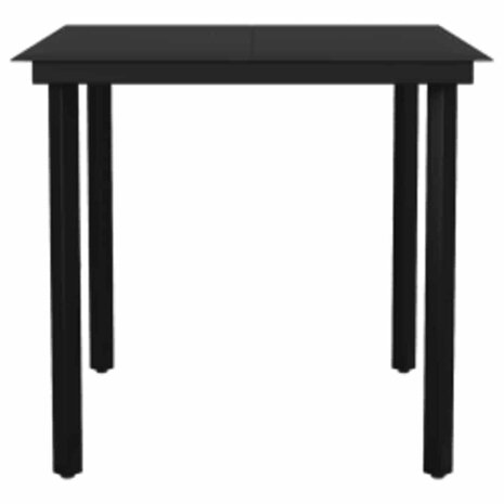 5-delige Tuinset met kussens poly rattan glas grijs