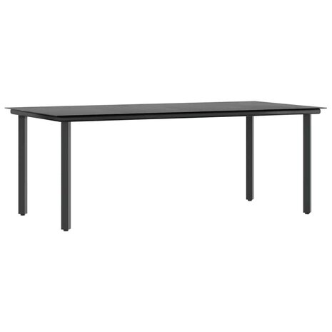 7-delige Tuinset met kussens poly rattan glas grijs