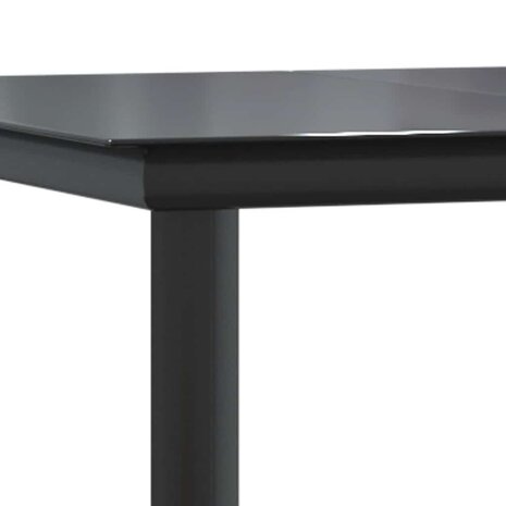 7-delige Tuinset met kussens poly rattan glas grijs