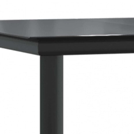 5-delige Tuinset met kussens poly rattan glas grijs