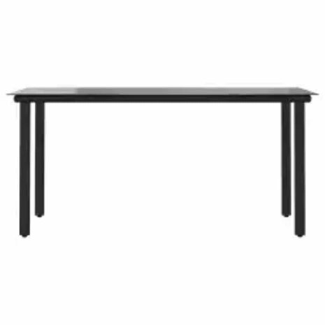 5-delige Tuinset met kussens poly rattan glas bruin