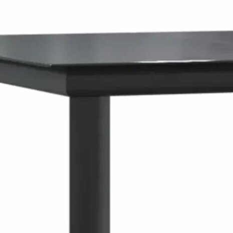5-delige Tuinset met kussens poly rattan glas zwart