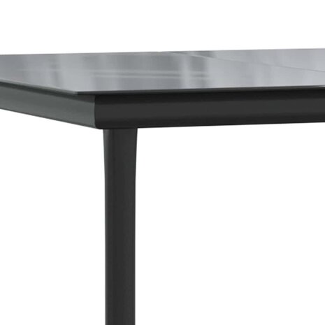 9-delige Tuinset met kussens poly rattan glas grijs
