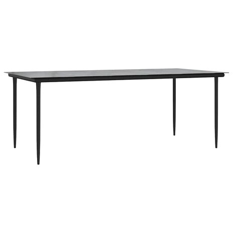 7-delige Tuinset met kussens poly rattan glas bruin