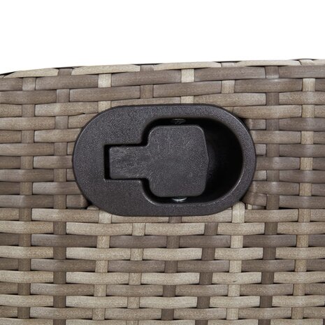 5-delige Tuinset met kussens poly rattan grijs