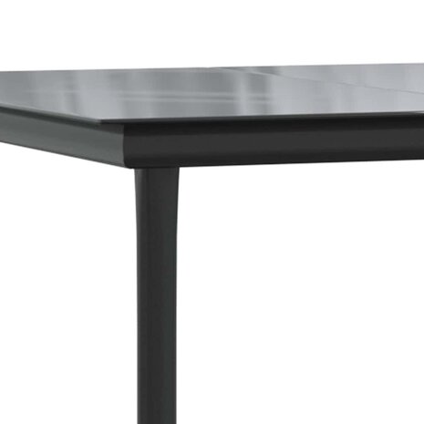 5-delige Tuinset met kussens poly rattan glas grijs