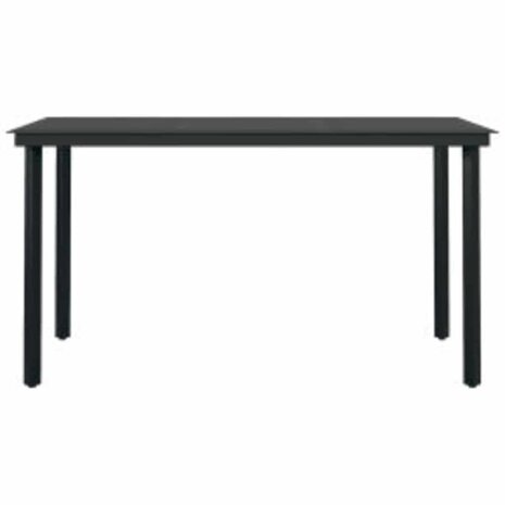5-delige Tuinset met kussens poly rattan glas grijs
