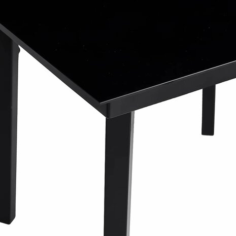 5-delige Tuinset met kussens poly rattan glas grijs