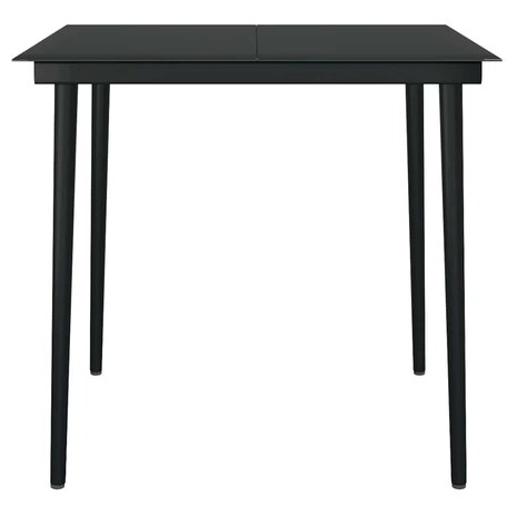 5-delige Tuinset met kussens poly rattan glas grijs