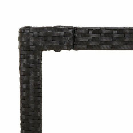 9-delige Tuinset poly rattan zwart