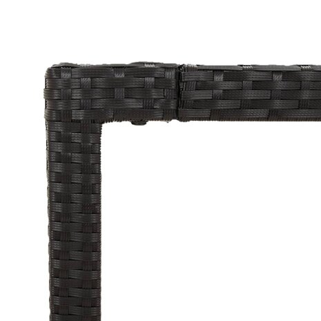 9-delige Tuinset poly rattan zwart