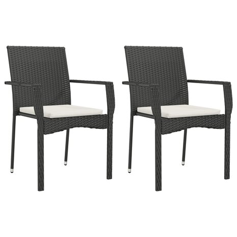 9-delige Tuinset poly rattan zwart