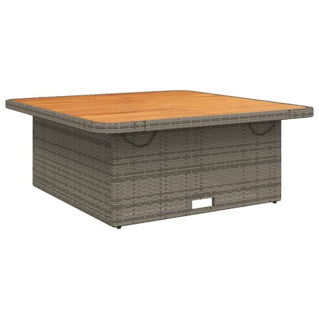 5-delige Tuinset met kussens poly rattan grijs